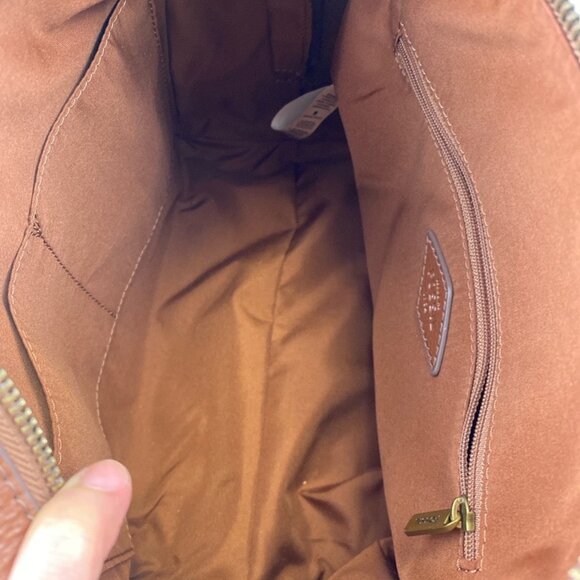 Fossil SHB1978210KH Sydney Satchel Leather Bag, Medium Brown, Lacked of Strap - Picture 8 of 9